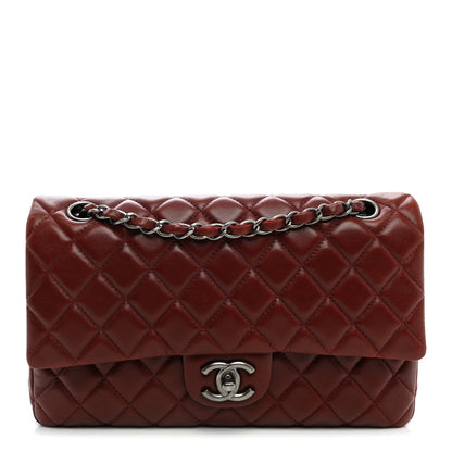 Chanel Lambskin Quilted Medium Double Flap Burgundy 1 of 10