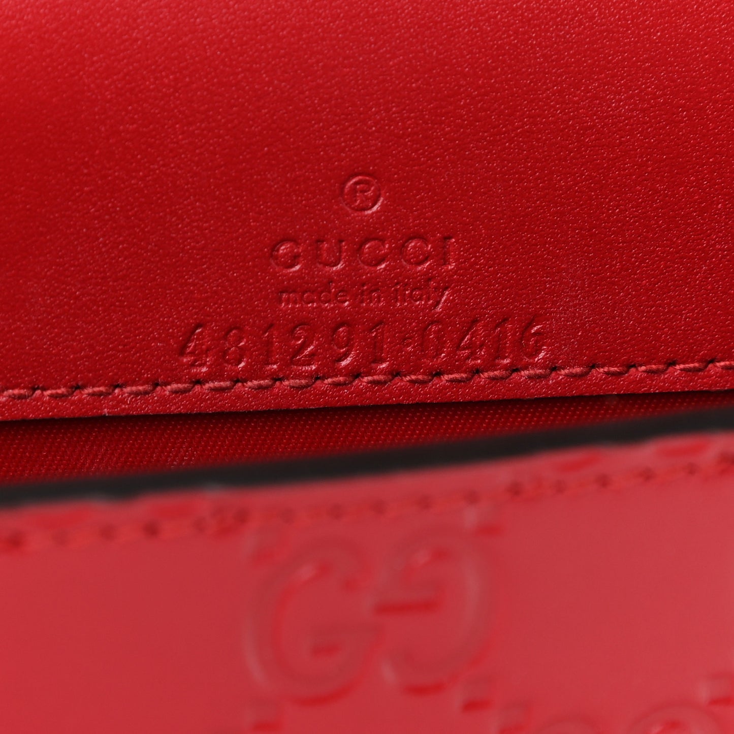 Guccissima Mini Cherry Chain Bag Hibiscus Red