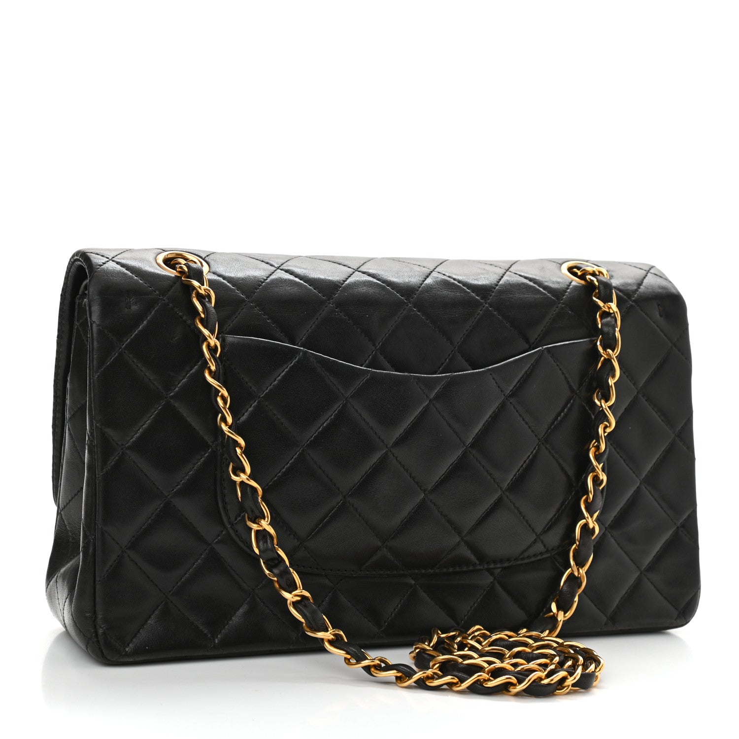 Chanel Lambskin Quilted Medium Double Flap Black 2 of 15