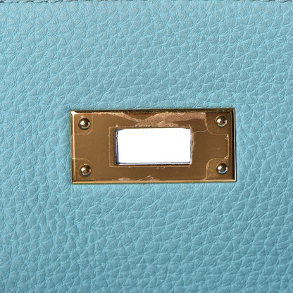 Hermes Togo Kelly Retourne 32 Bleu Atoll 17 of 33