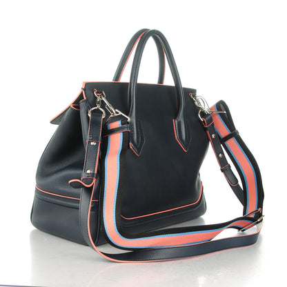 Versace Calfskin Large Palazzo Empire Bag Deep Navy Flamingo 3 of 7