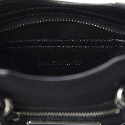 Balenciaga Chevre Silver Metallic Edge Hardware Nano City Black 7 of 9