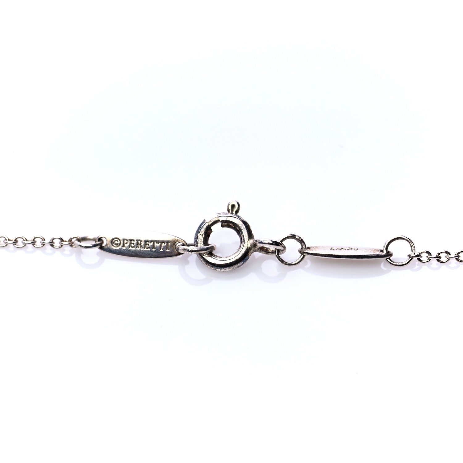 Tiffany Sterling Silver Elsa Peretti Letter I Pendant Necklace 4 of 6