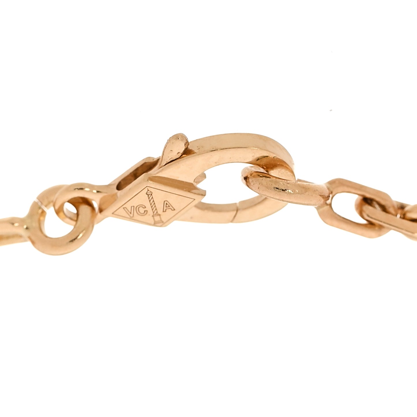 18K Yellow Gold Carnelian 5 Motifs Vintage Alhambra Bracelet