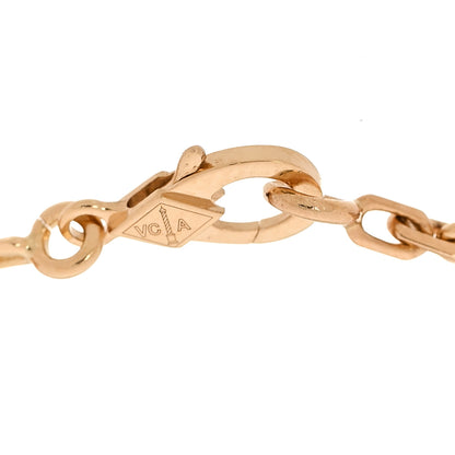 Van Cleef & Arpels 18K Yellow Gold Carnelian 5 Motifs Vintage Alhambra Bracelet 3 of 6