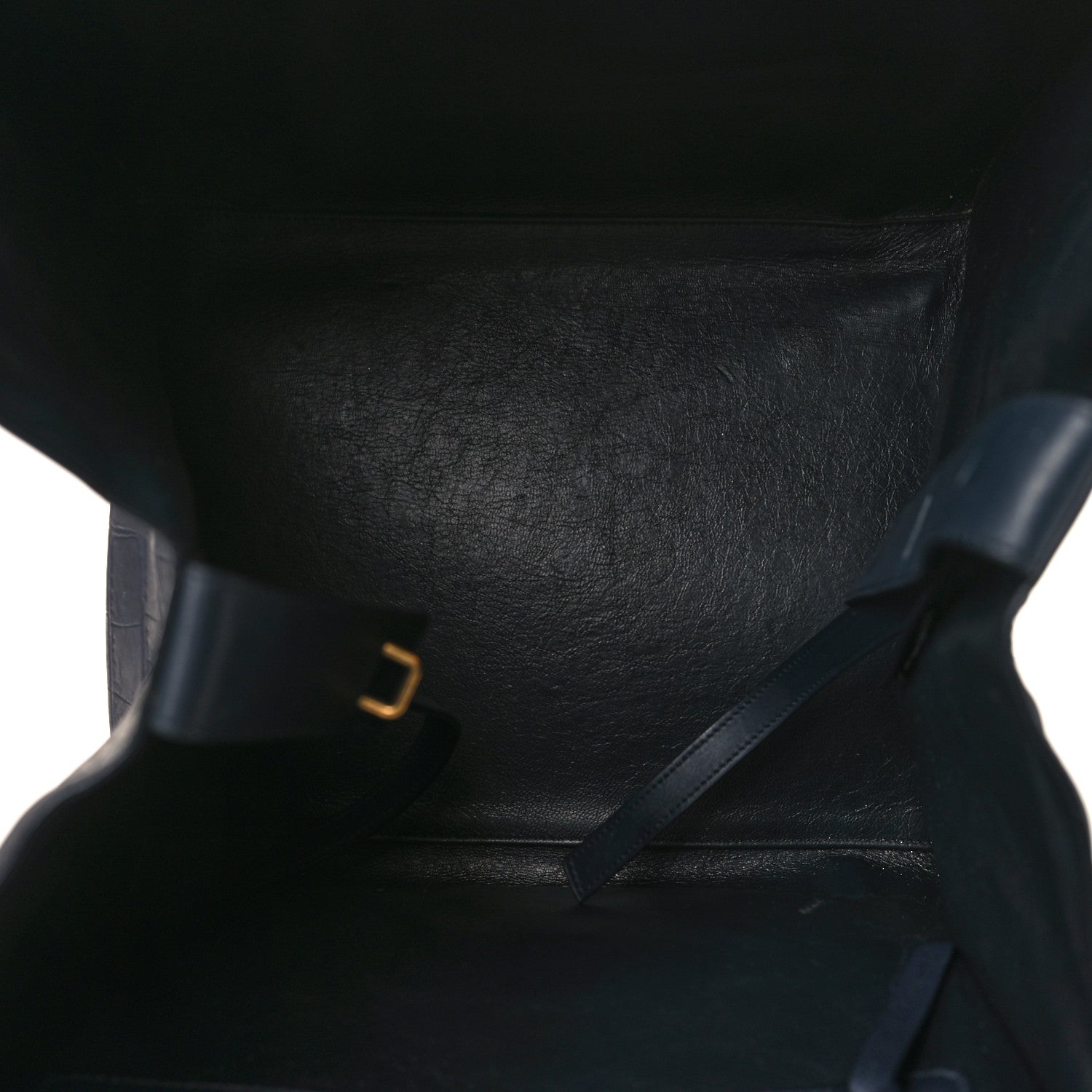 Celine Crocodile Embossed Calfskin Medium Phantom Luggage Navy Blue 5 of 11