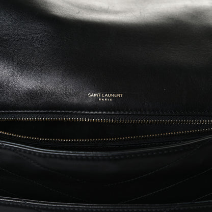 Saint Laurent Lambskin Matelasse Monogram Medium Niki Chain Satchel Black 8 of 13