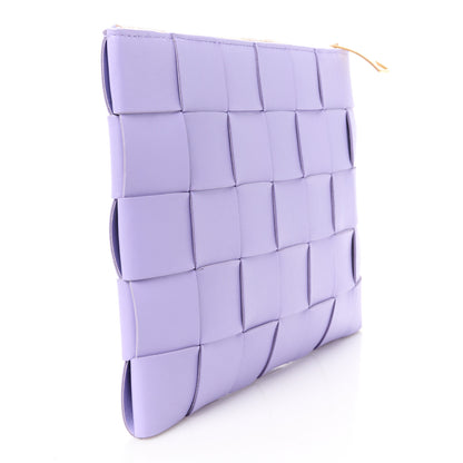 Bottega Veneta Nappa Maxi Intrecciato Small Cassette Flat Zip Pouch Wisteria 3 of 10