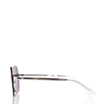 Chanel Shield Runway Sunglasses 4215 Silver Red 3 of 8