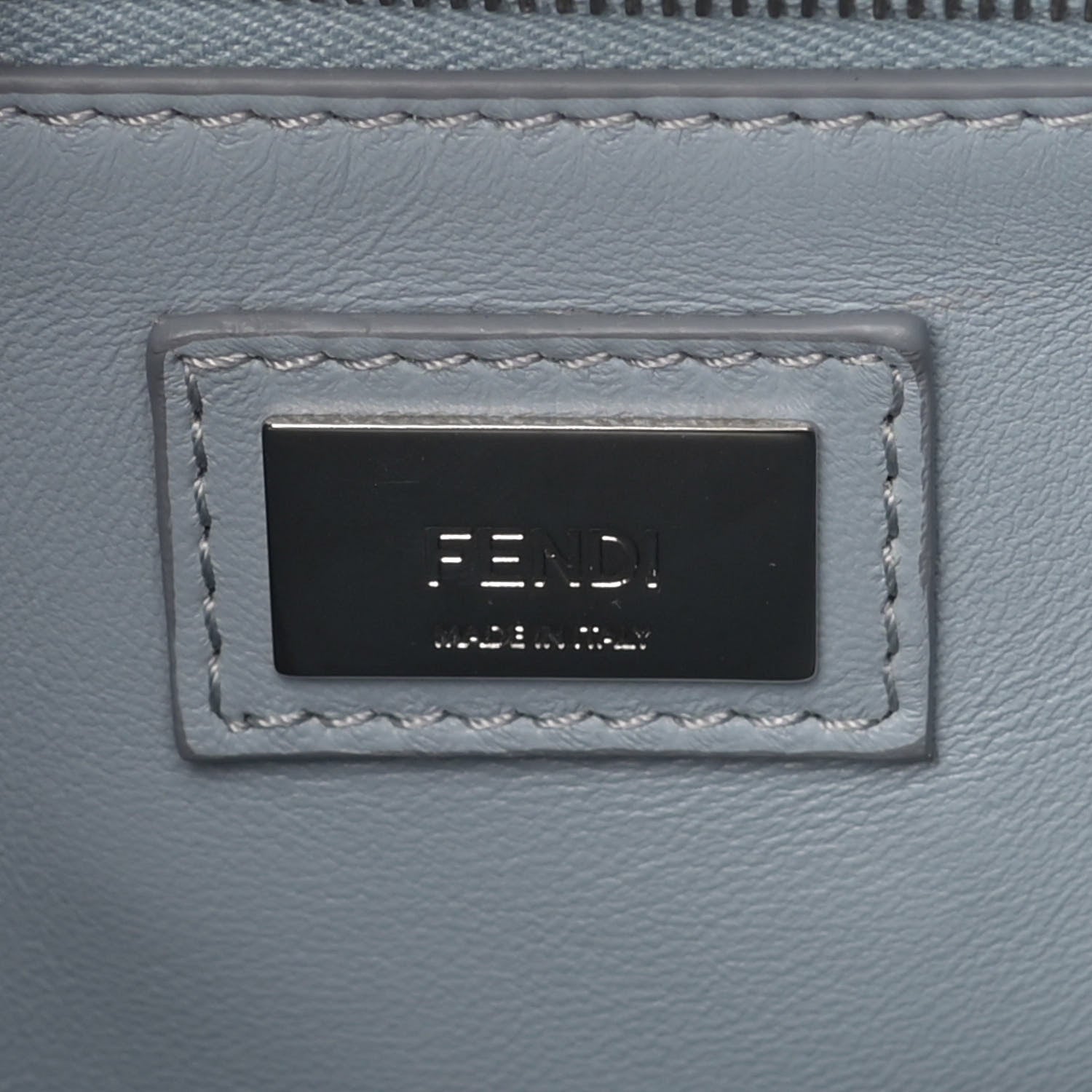 Fendi Nappa Lace Up Mini Peekaboo Iconic Satchel Azzurro Polvere 7 of 15
