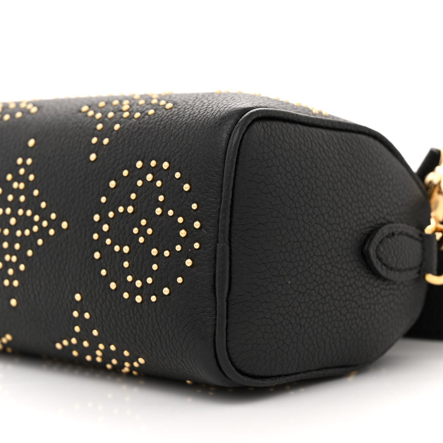 Grained Calfskin Studded Monogram Giant Nano Speedy Black