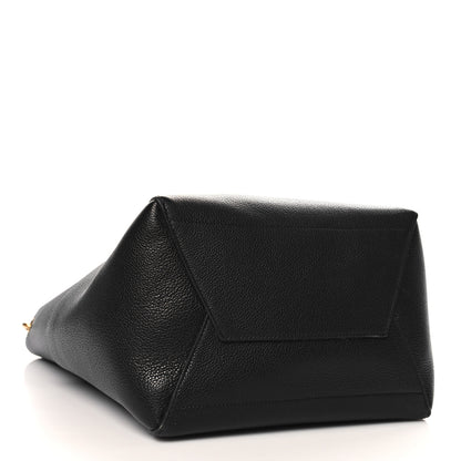 Celine Soft Grained Calfskin Sangle Bucket Bag Black 4 of 11