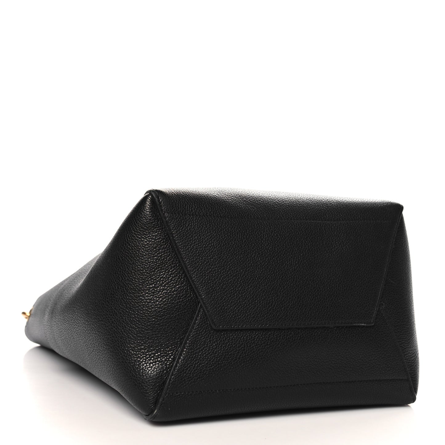 Soft Grained Calfskin Sangle Bucket Bag Black