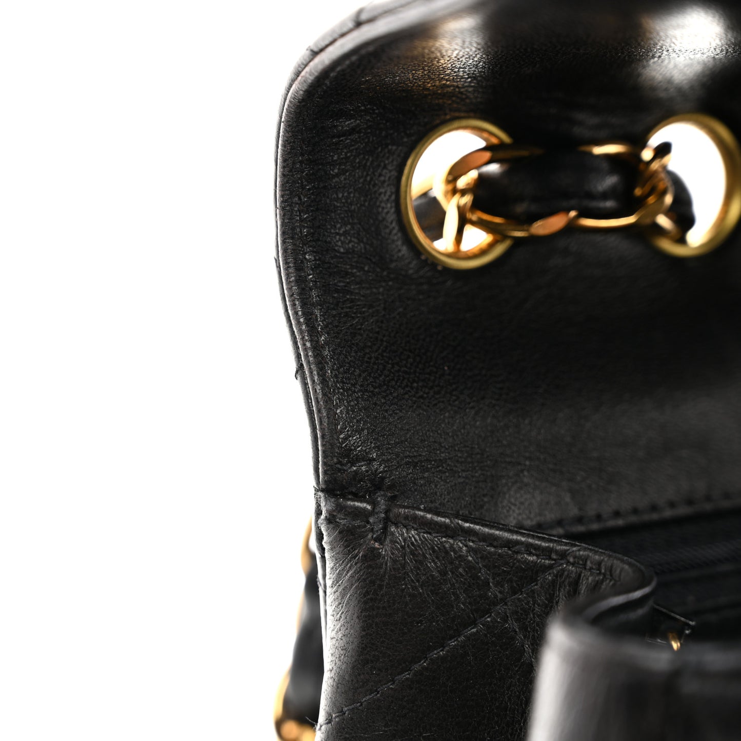 Lambskin Quilted Jumbo Single Flap Black