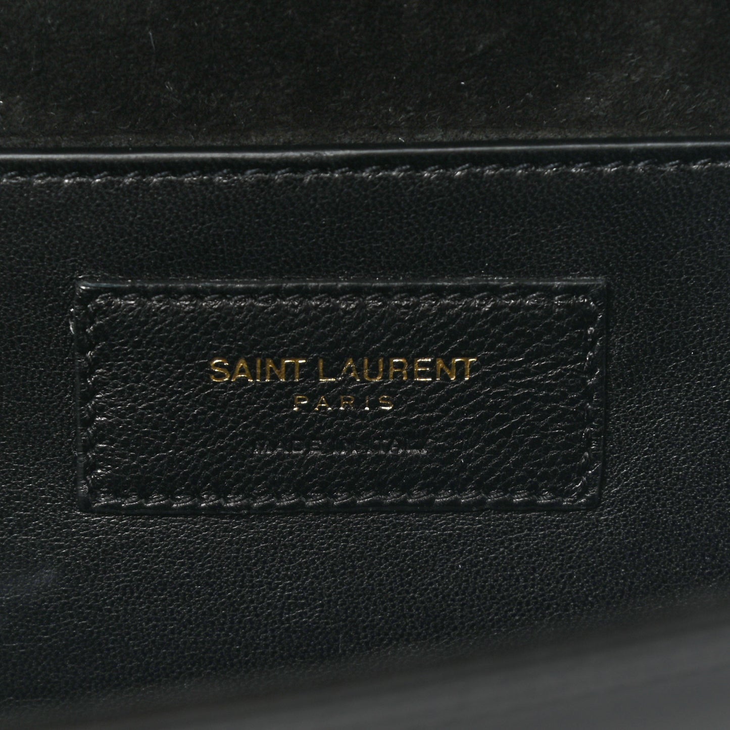 Textured Patent Classic Monogram Cassandre Clutch Black