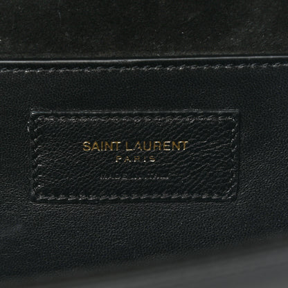 Saint Laurent Textured Patent Classic Monogram Cassandre Clutch Black 8 of 11