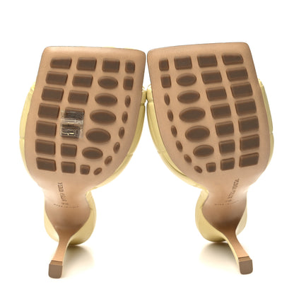 Bottega Veneta Nappa Quilted Rubber Lido Mule Sandals 38 Moon Beam 5 of 7