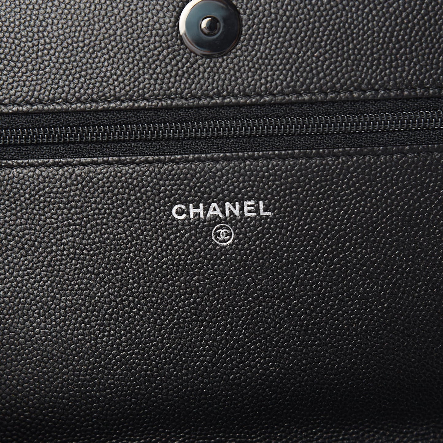 Caviar Quilted Boy Wallet On Chain WOC So Black