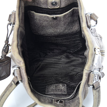 Prada Cervo Zippers Hobo Brown 4 of 18