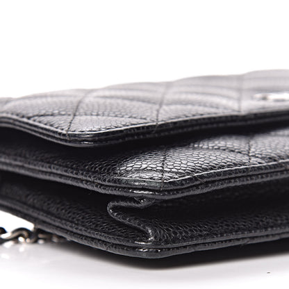 Chanel Caviar Quilted Wallet On Chain WOC Black 12 of 14