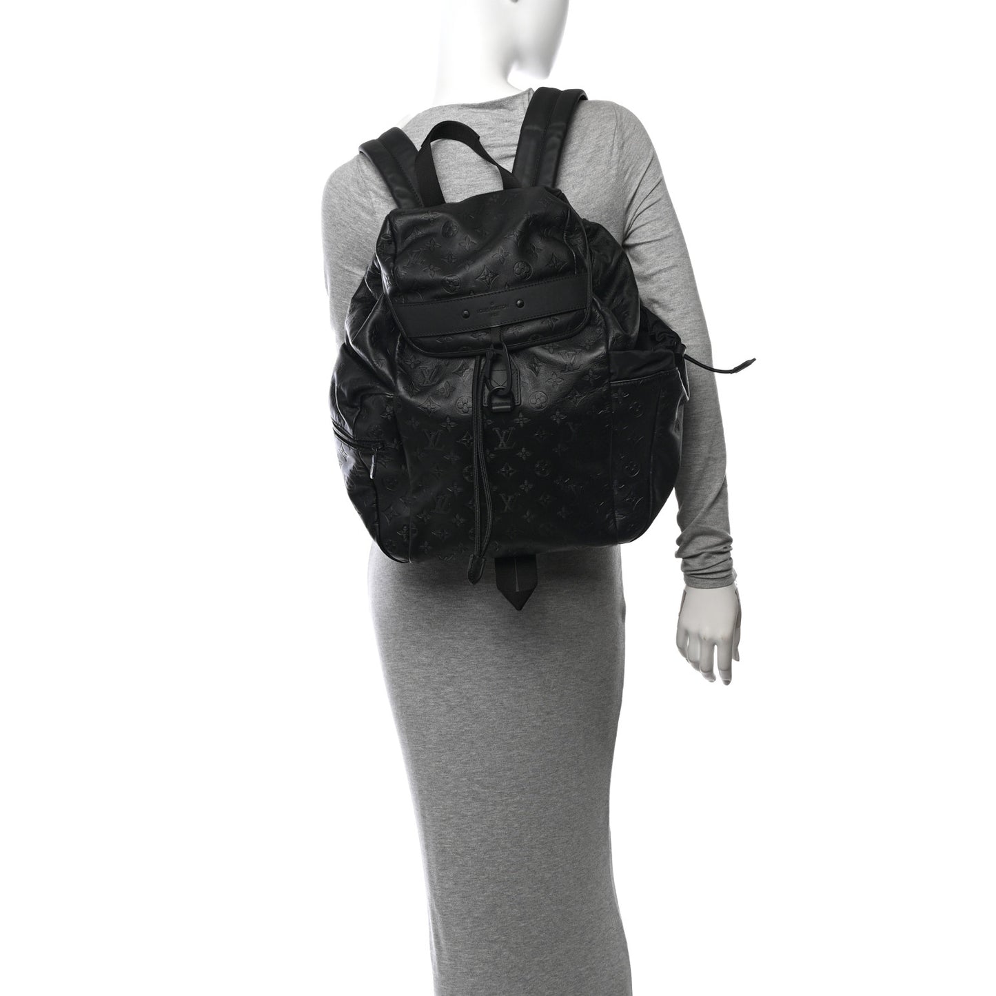 Calfskin Monogram Shadow Discovery Backpack Black