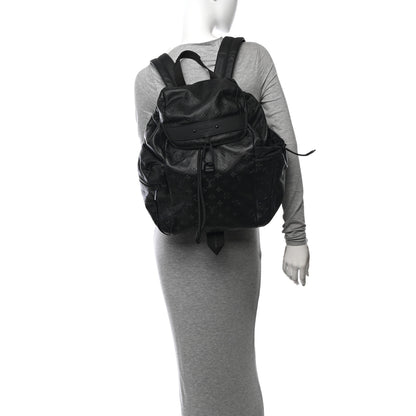 Louis Vuitton Calfskin Monogram Shadow Discovery Backpack Black 2 of 9