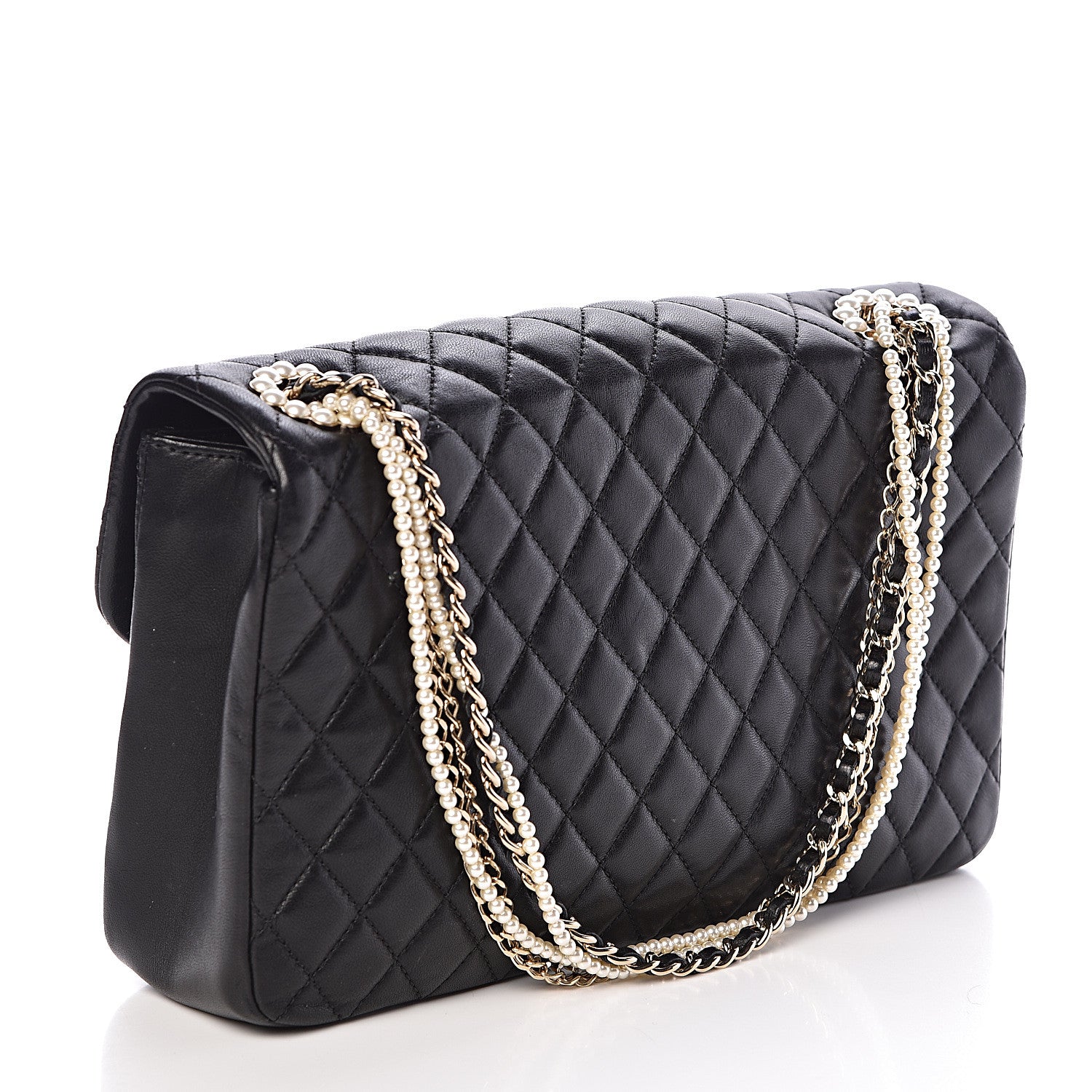 Chanel Lambskin Medium Westminster Pearl Flap Black 3 of 11