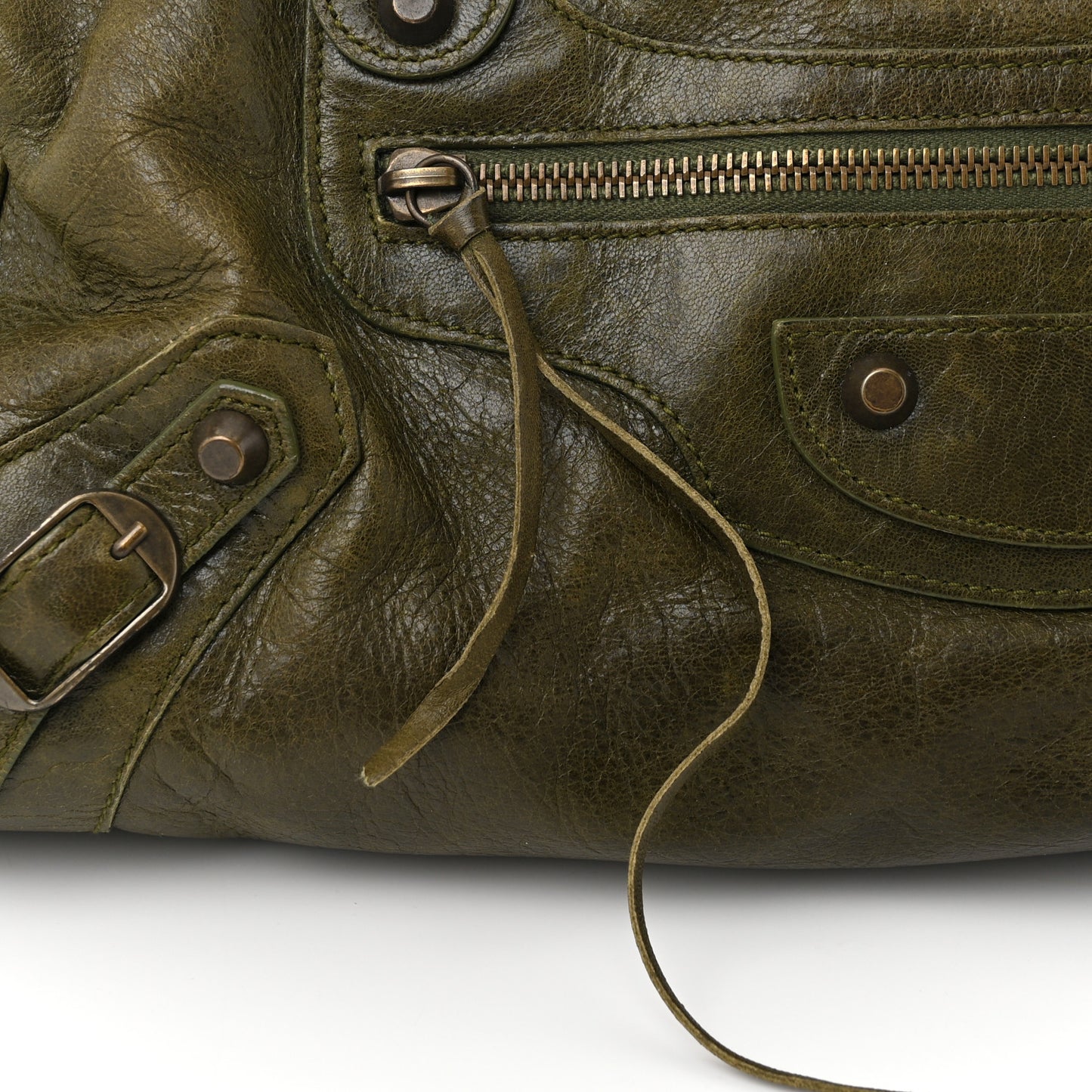 Agneau Classic Hardware Twiggy Vert Veronese