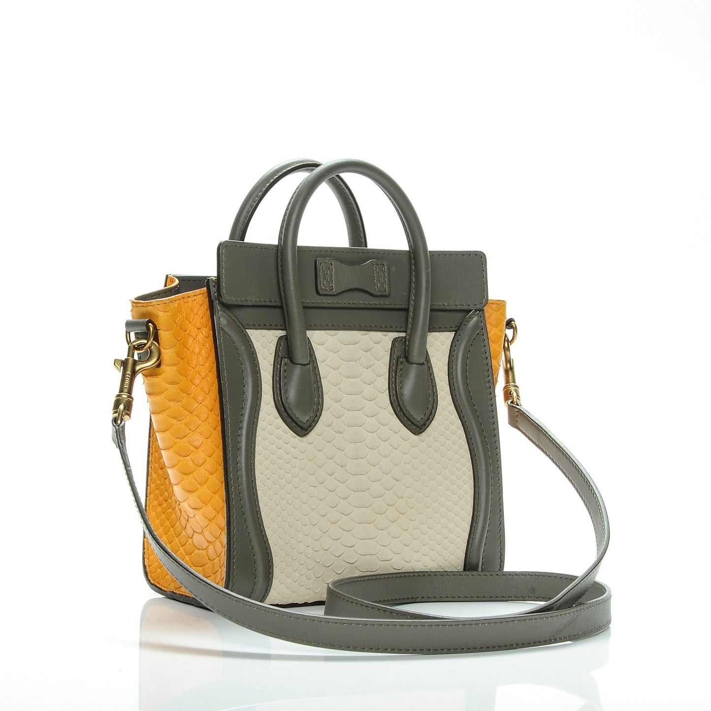 Python Nano Tri-Color Luggage Saffron