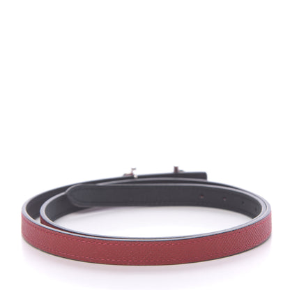Hermes Epsom Swift 13mm Gamma Belt 75 Rouge Casaque Black 2 of 6