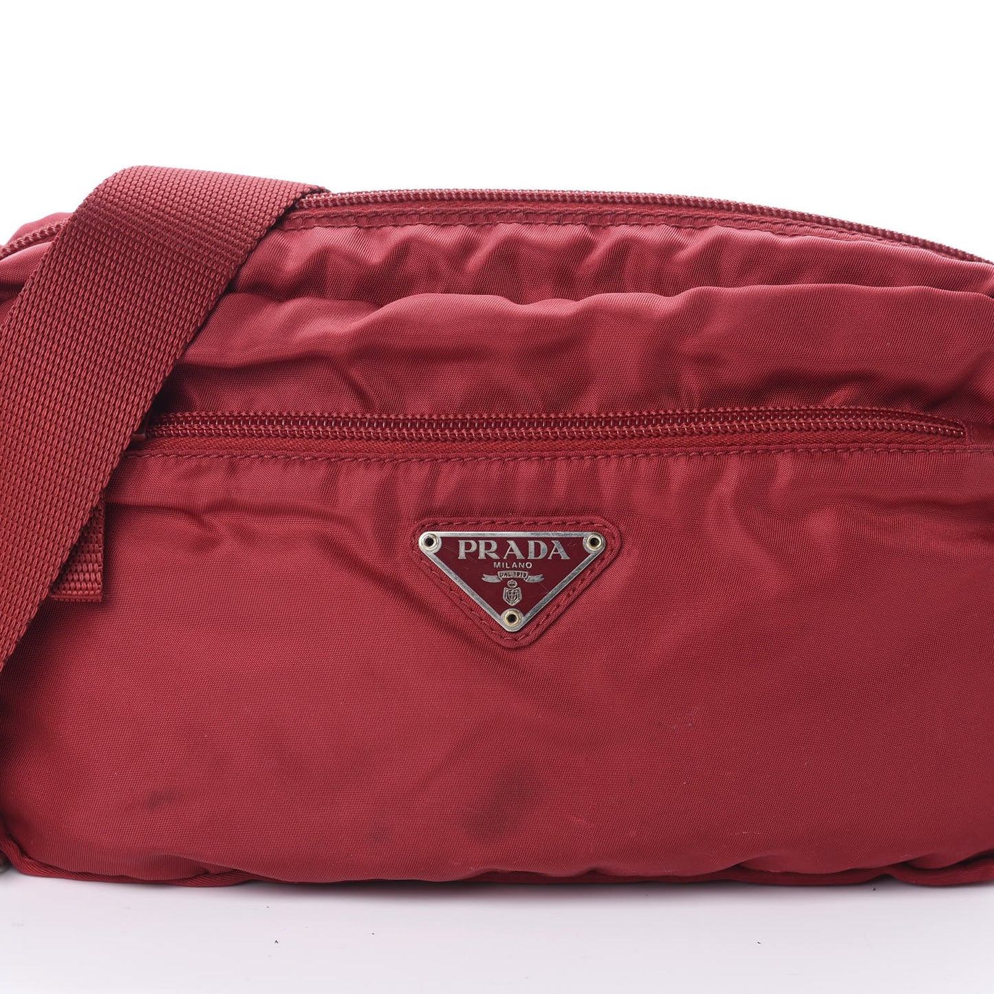 Tessuto Nylon Crossbody Bag Rosso
