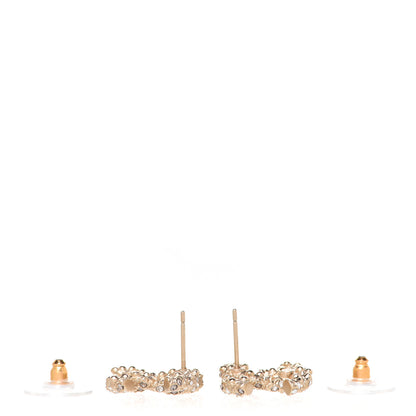 Chanel Crystal CC Earrings Light Gold 3 of 5