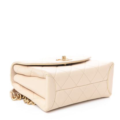 Chanel Lambskin Quilted Small Trendy Spirit Top Handle Bag Beige 4 of 10