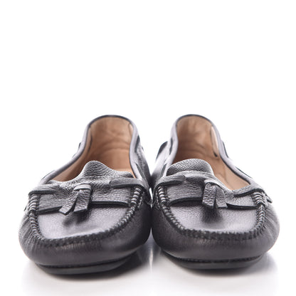 Chanel Calfskin Stitched CC Mocassin Loafers 39.5 Black 2 of 9