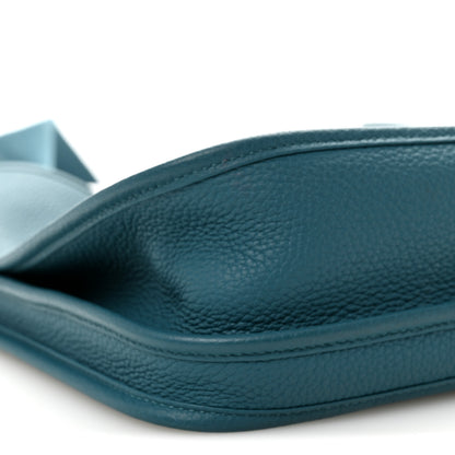 Hermes Taurillon Clemence Evelyne III PM Vert Bosphore 9 of 10