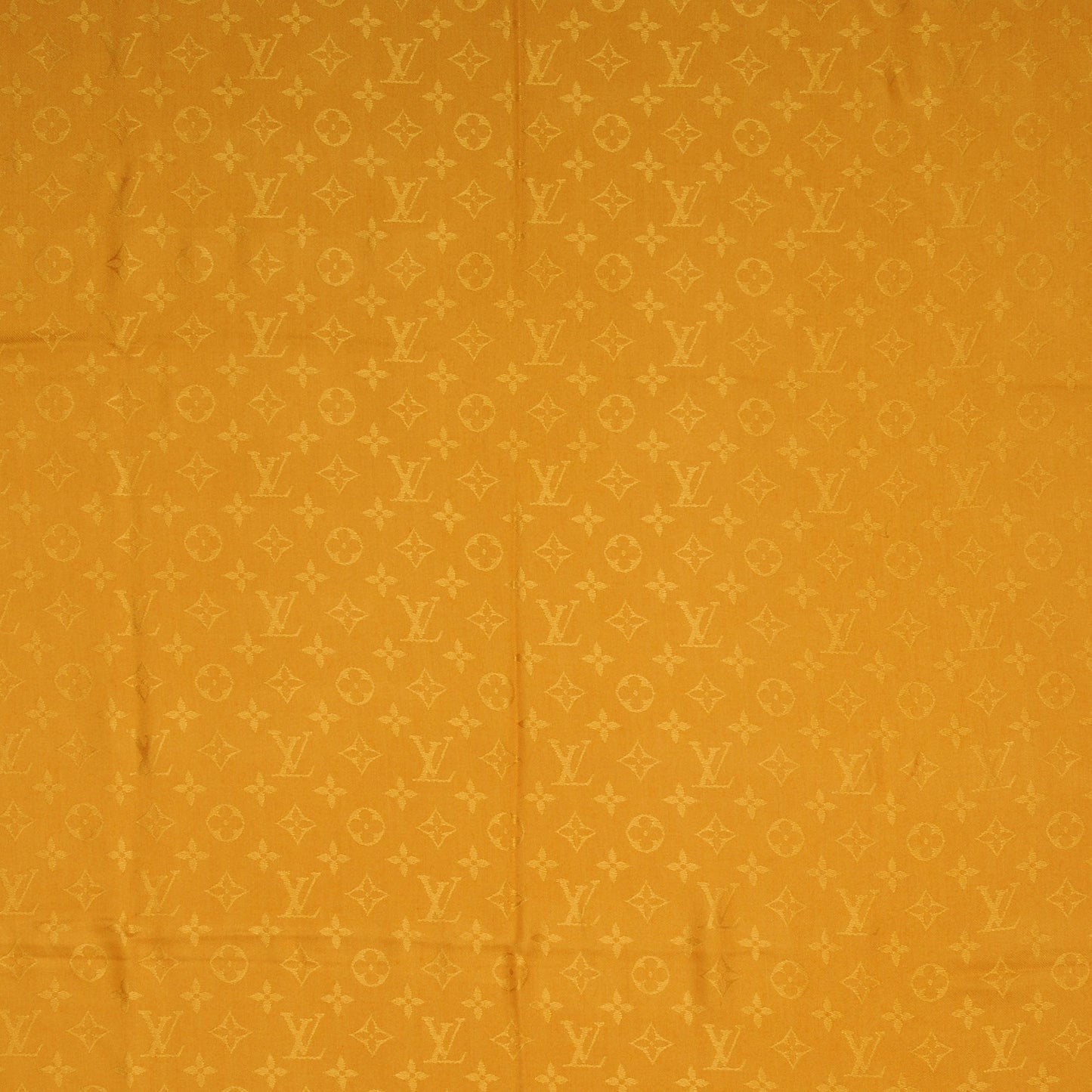 Wool Silk Monogram Shawl Safran