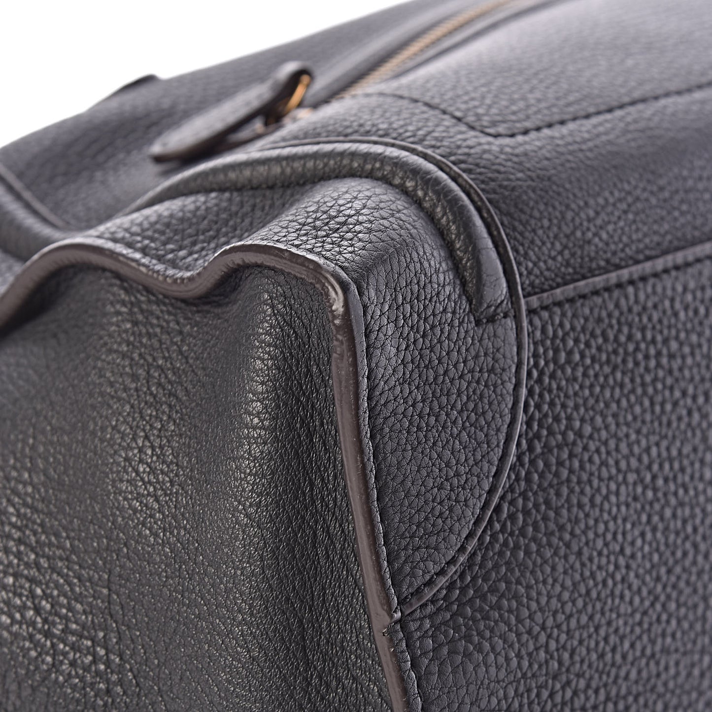 Drummed Calfskin Mini Luggage Anthracite