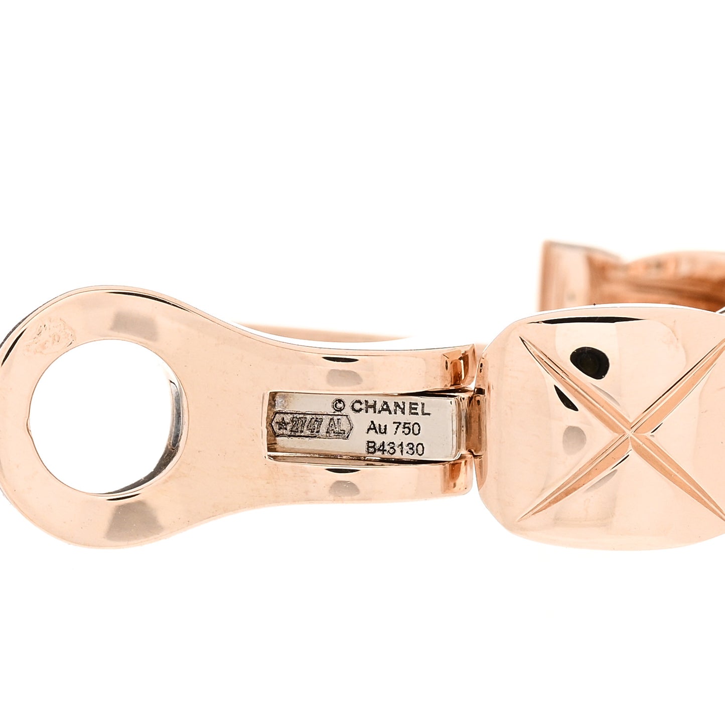 18K Beige Gold Coco Crush Hoop Earrings