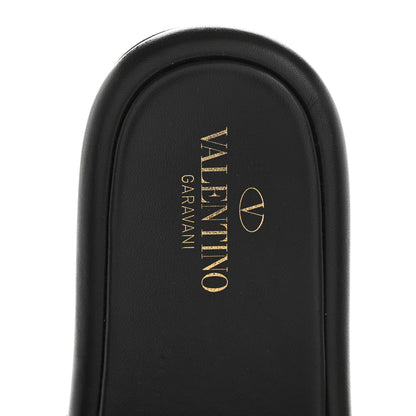 Valentino Garavani Nappa Roman Stud 30/50mm Platform Slide Sandals 37.5 Black 7 of 9
