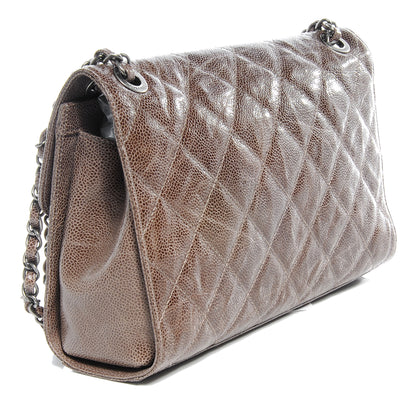 Chanel Caviar CC Crave Jumbo Flap Brown 3 of 7