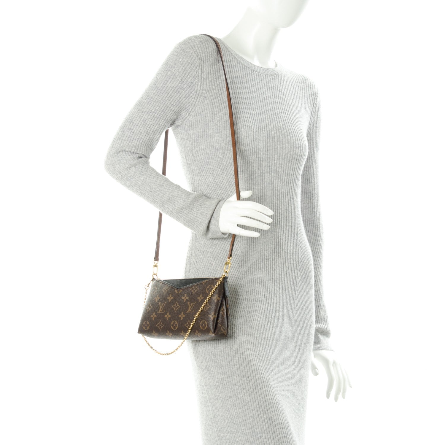 Louis Vuitton Monogram Pallas Clutch Black 2 of 8