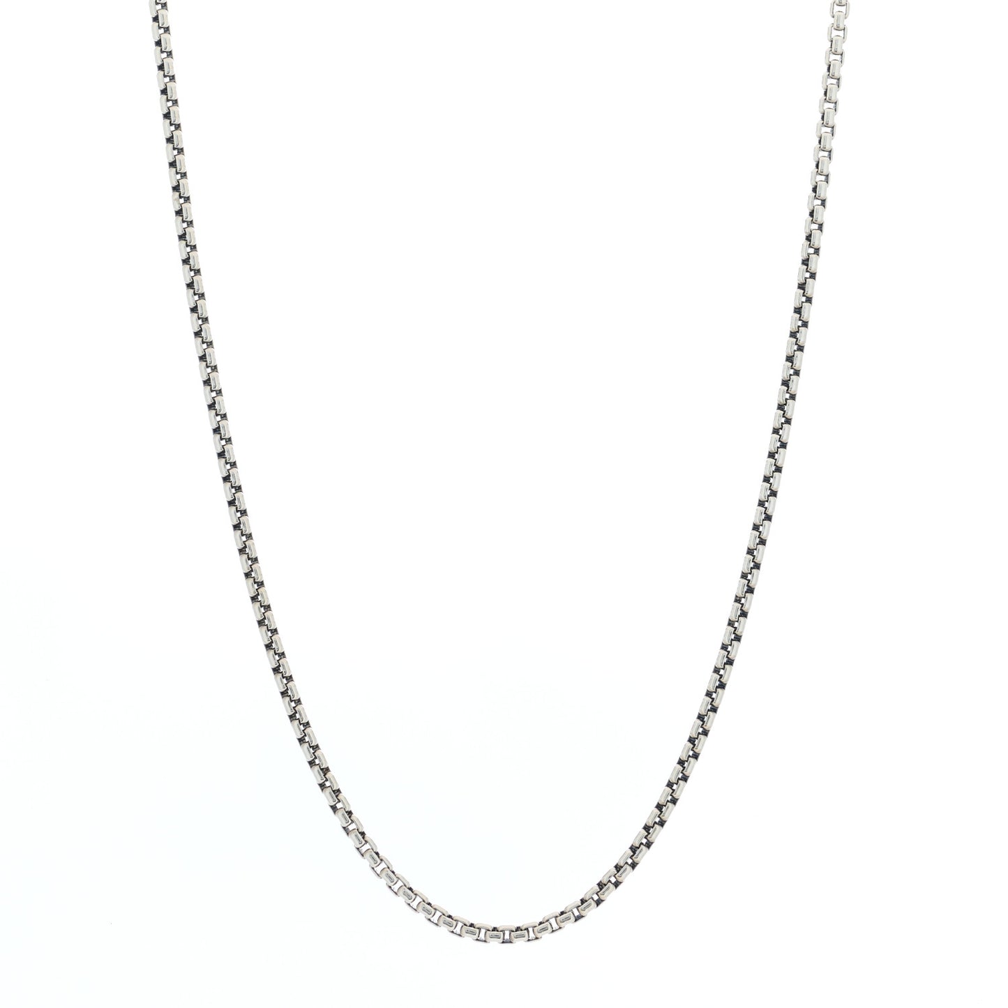 Sterling Silver 14K Yellow Gold 2.7mm Box Chain Necklace 16"