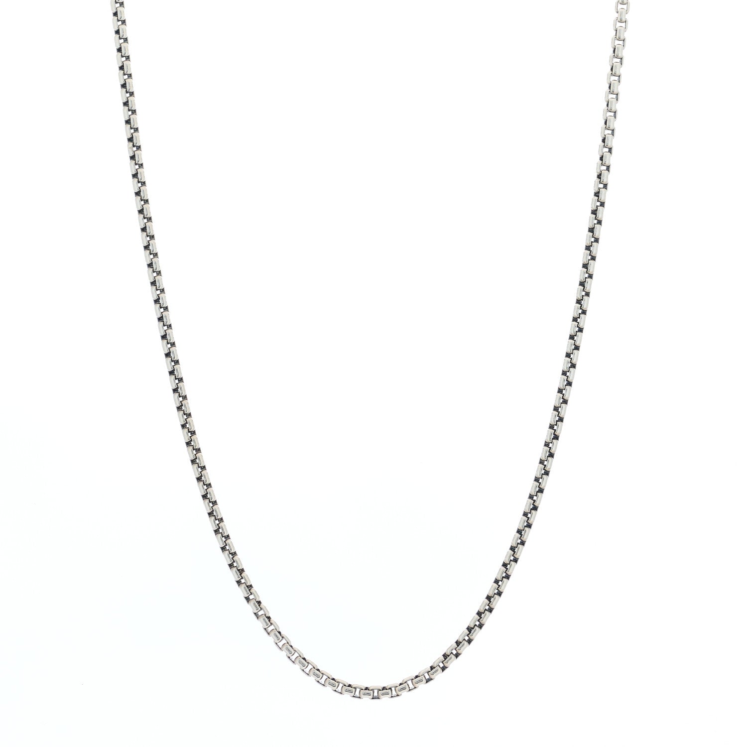 David Yurman Sterling Silver 14K Yellow Gold 2.7mm Box Chain Necklace 16" 1 of 3