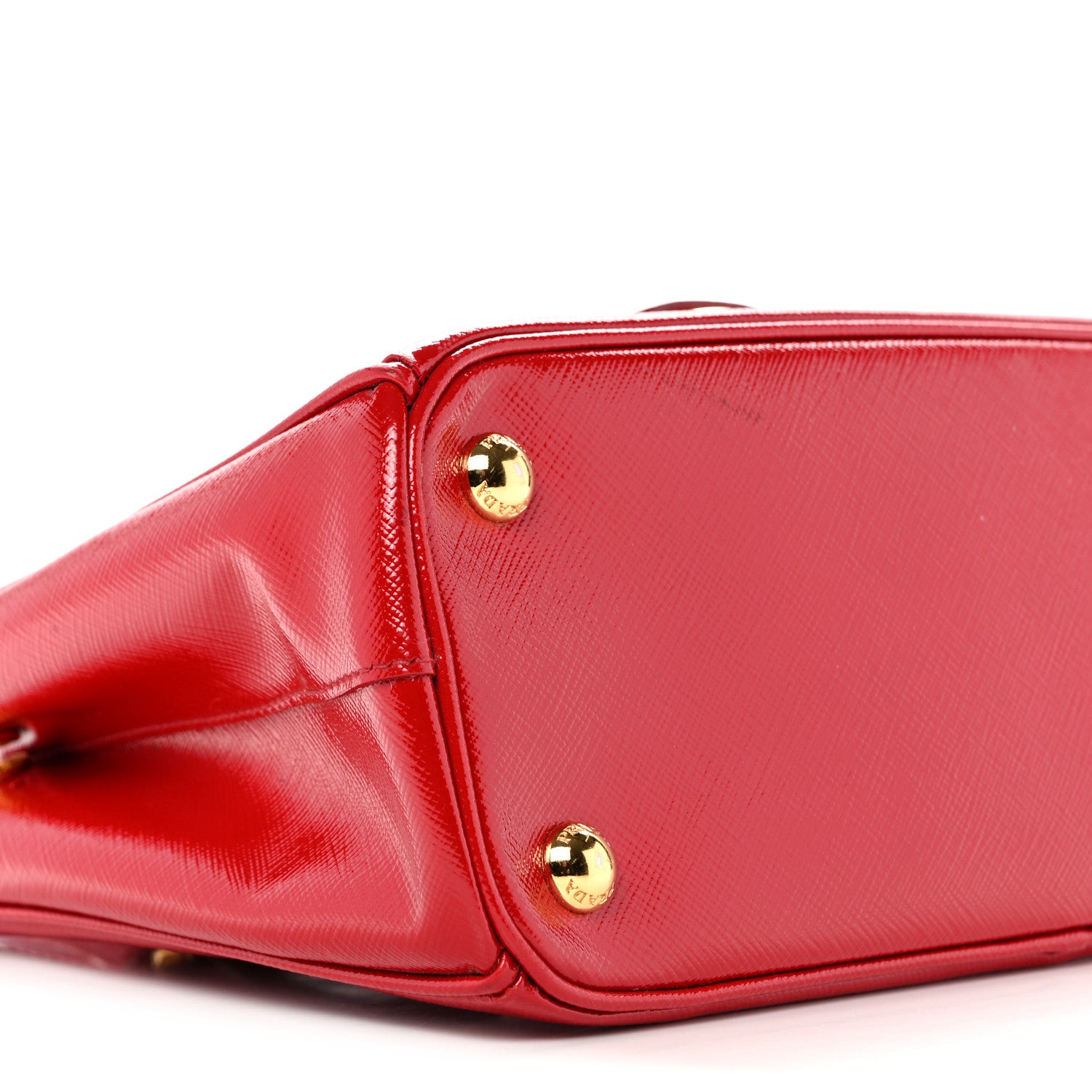 Prada Saffiano Vernice Galleria Double Zip Tote Rosso 9 of 14