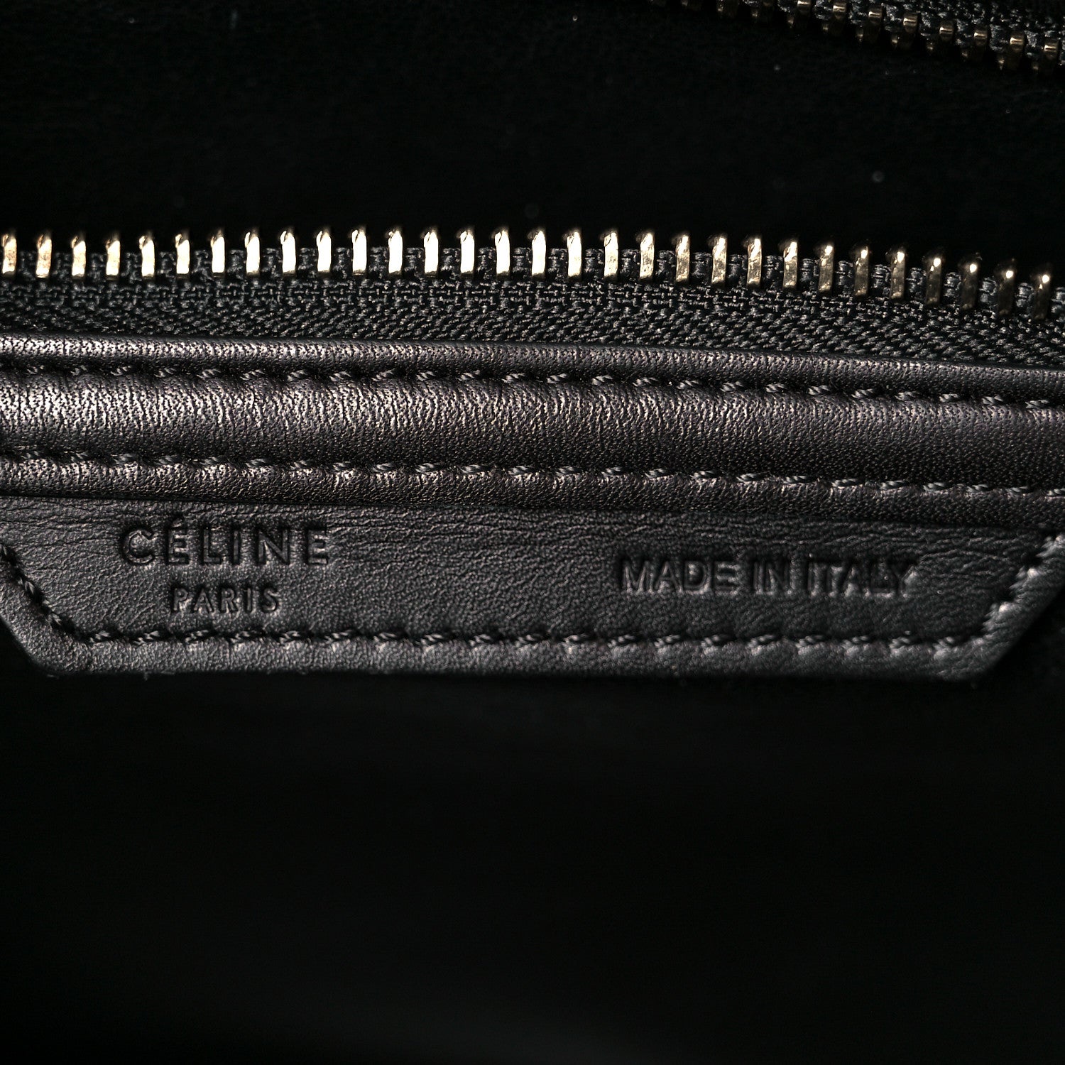 Celine Shrunken Lambskin Micro Bi-Color Luggage Black White 6 of 9