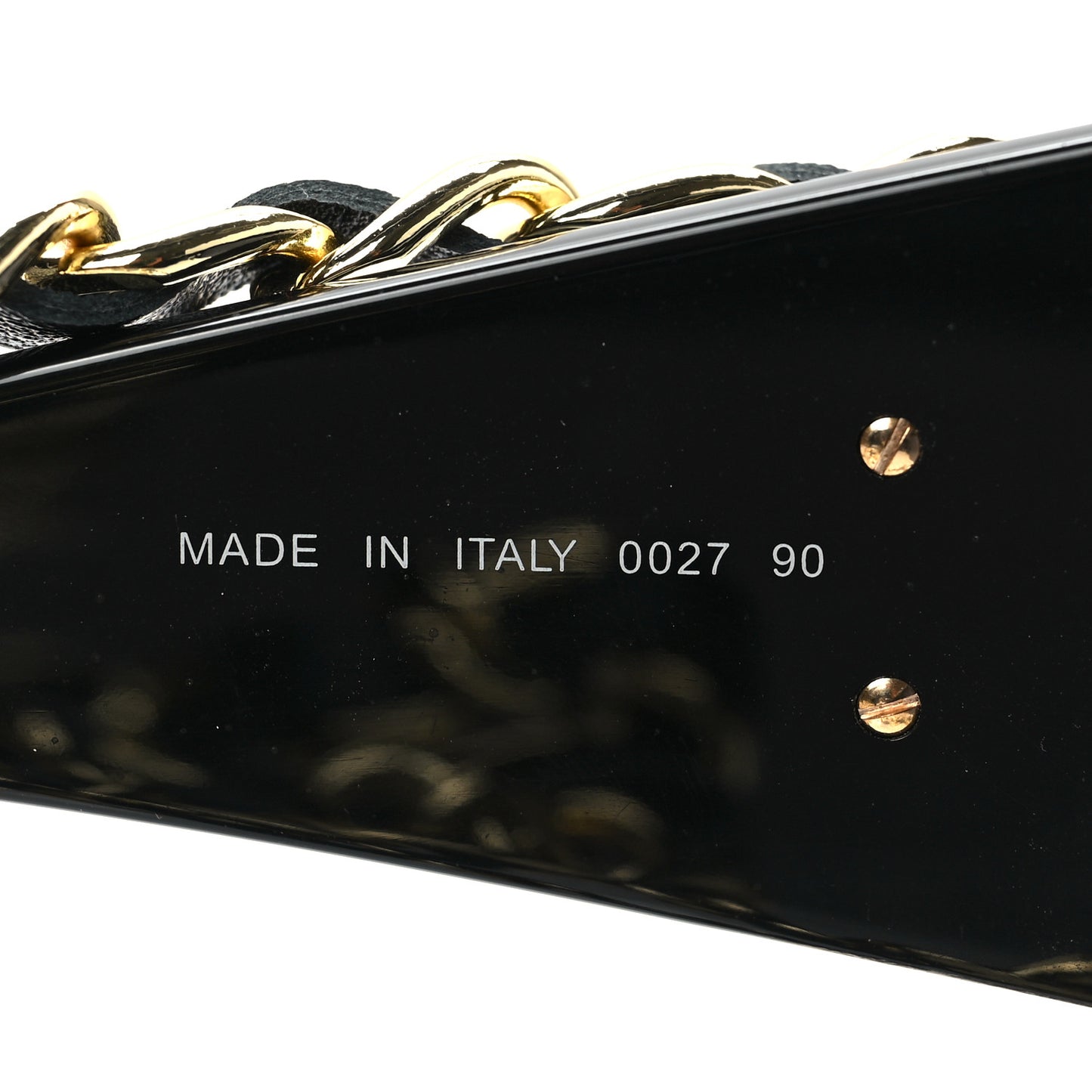 Lambskin Chain Shield Sunglasses Black
