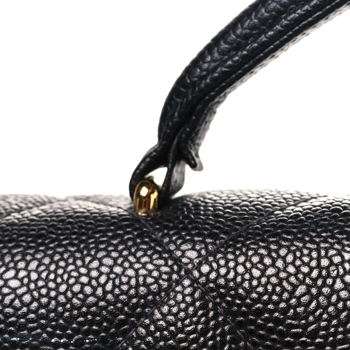 Caviar Quilted Briefcase Laptop Bag Black