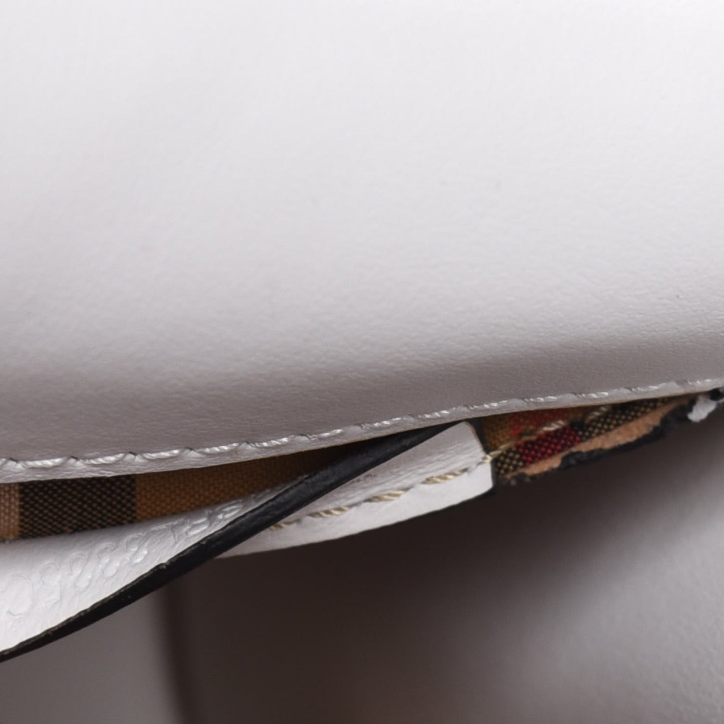 Calfskin Perforated Small Macken Crossbody Bag White