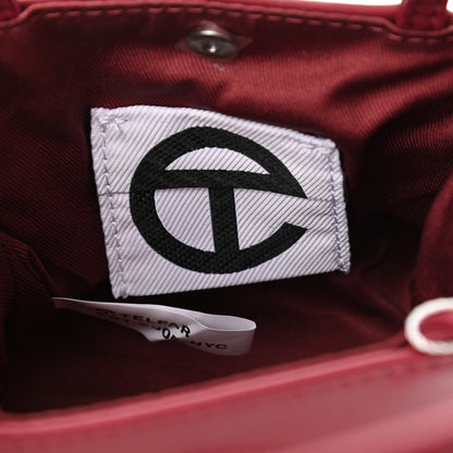 Telfar Vegan Leather Small Shopping Bag Oxblood 6 of 10