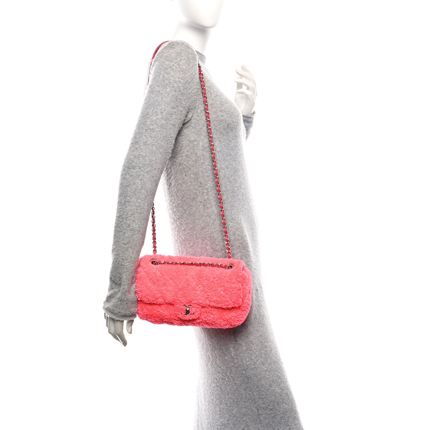 Chanel Lambskin Calfskin Mixed Fibers Quilted Medium Flap Pink 2 of 10